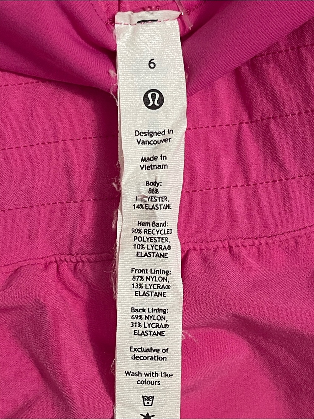 lululemon athletica Bright Pink Hotty Hot Skort Size 6 - Picture 11 of 11